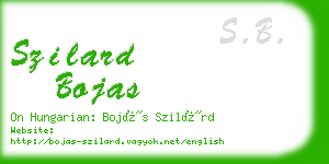 szilard bojas business card